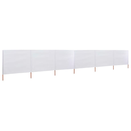 Paravento a 6 Pannelli in Tessuto 800x160 cm Bianco Sabbia