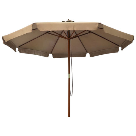 Ombrellone da Esterni con Palo in Legno 330 cm Grigio Talpa