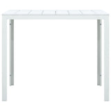 Tavolino da Salotto Bianco 78x78x74 cm HDPE Aspetto Legno