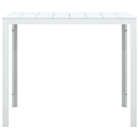 Tavolino da Salotto Bianco 78x78x74 cm HDPE Aspetto Legno