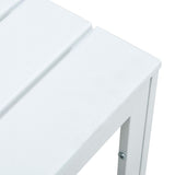 Tavolino da Salotto Bianco 78x78x74 cm HDPE Aspetto Legno