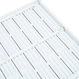 Tavolino da Salotto Bianco 78x78x74 cm HDPE Aspetto Legno