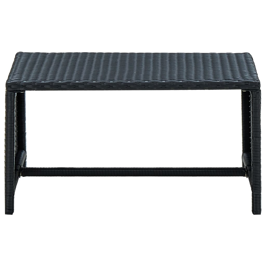 Tavolino da Salotto Nero 70x40x38 cm in Polyrattan