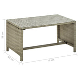 Tavolino da Salotto Beige 70x40x38 cm in Polyrattan