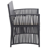 Set Divani da Giardino 4 pz con Cuscini in Polyrattan Nero