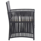 Set Divani da Giardino 4 pz con Cuscini in Polyrattan Nero