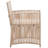 Set Divani da Giardino 4 pz con Cuscino in Polyrattan Beige