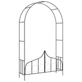 Arco da Giardino con Porta Nero 138x40x238 cm in Ferro