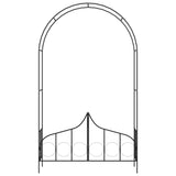 Arco da Giardino con Porta Nero 138x40x238 cm in Ferro