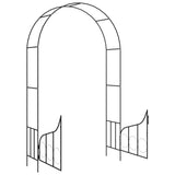 Arco da Giardino con Porta Nero 138x40x238 cm in Ferro