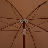 Ombrellone con Palo in Acciaio 240 cm Grigio Talpa