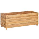 Letto Rialzato 100x40x38 cm Legno di Teak di Recupero e Acciaio