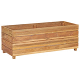 Letto Rialzato 100x40x38 cm Legno di Teak di Recupero e Acciaio