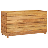 Letto Rialzato 100x40x55 cm Legno di Teak di Recupero e Acciaio