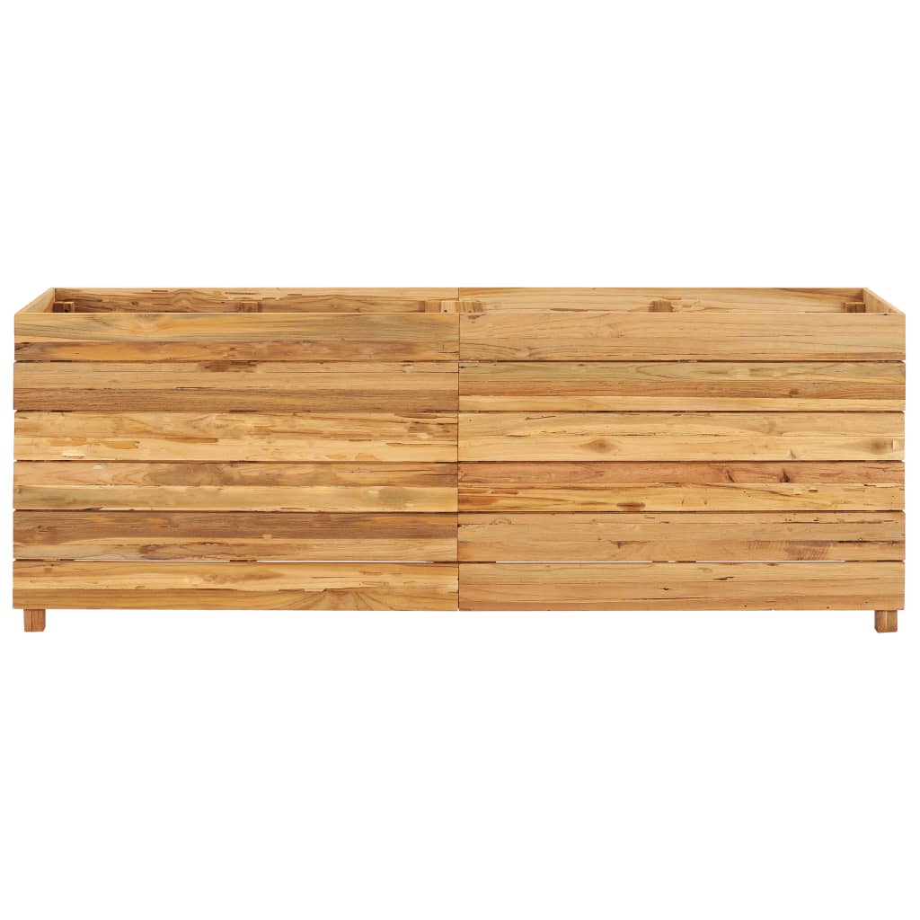 Letto Rialzato 150x40x55 cm Legno di Teak di Recupero e Acciaio