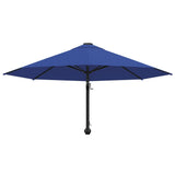 Ombrellone a Muro con Palo in Metallo 300 cm Blu