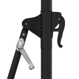 Ombrellone a Muro con Palo in Metallo 300 cm Blu
