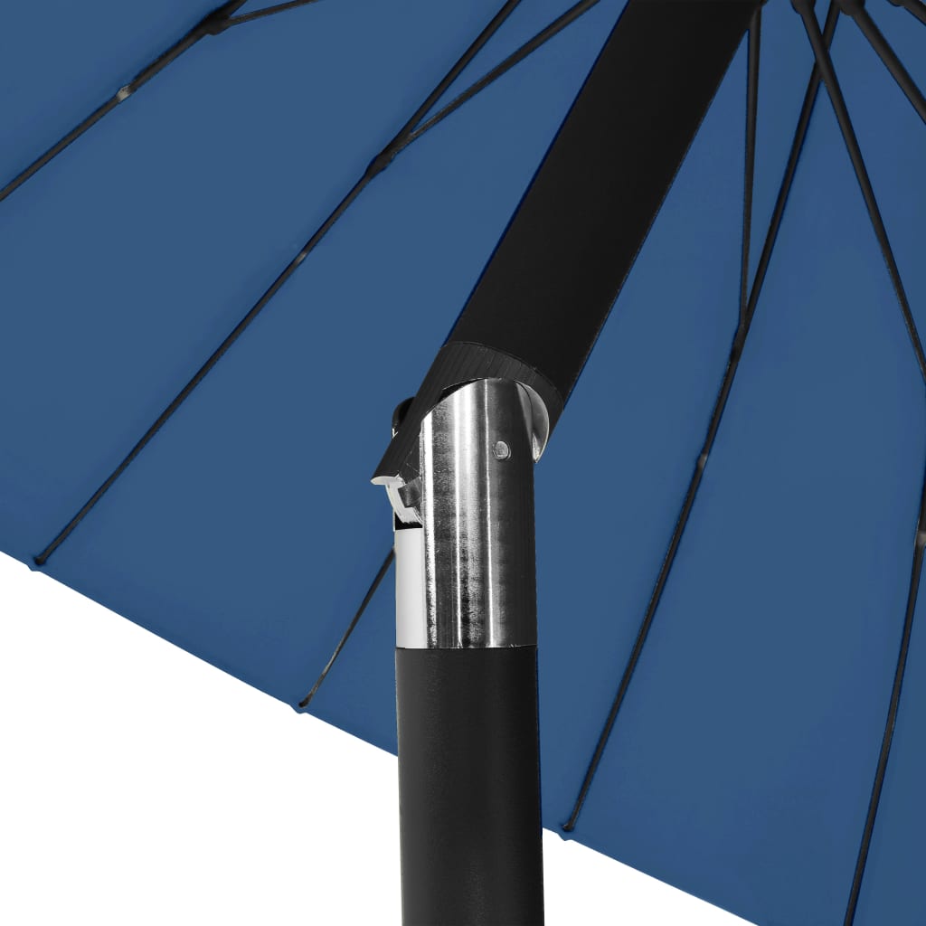 Ombrellone da Esterni con Palo in Alluminio 270 cm Azzurro