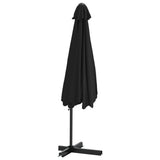 Ombrellone da Esterni con Palo in Metallo 300 cm Nero