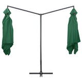 Ombrellone Doppio con Palo in Acciaio 250x250 cm Verde