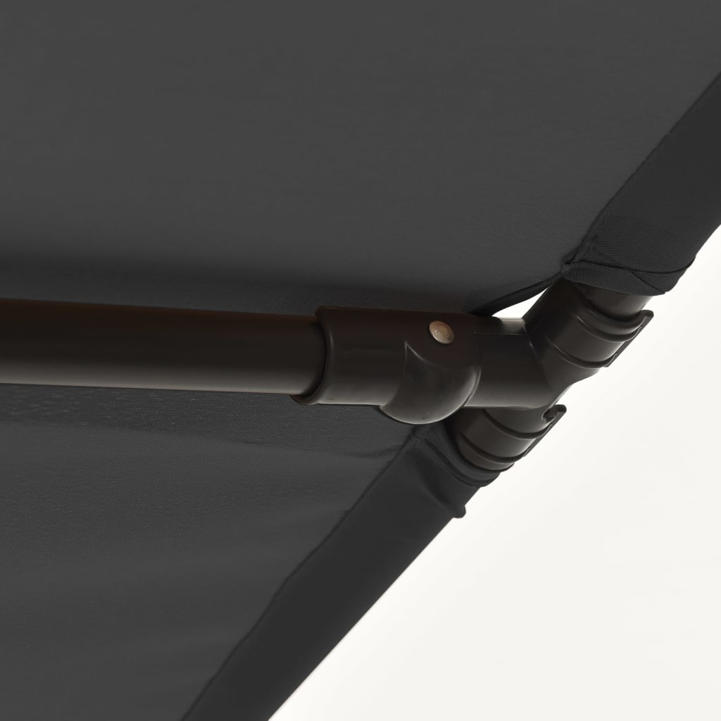 Ombrellone da Esterni con Palo in Alluminio 180x110cm Antracite