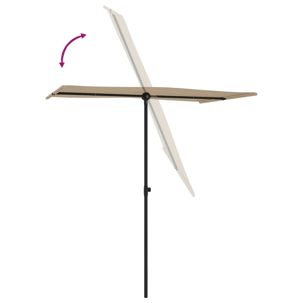 Ombrellone da Esterni con Palo in Alluminio 180x110cm Talpa