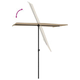 Ombrellone da Esterni con Palo in Alluminio 180x110cm Talpa