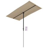 Ombrellone da Esterni con Palo in Alluminio 180x110cm Talpa