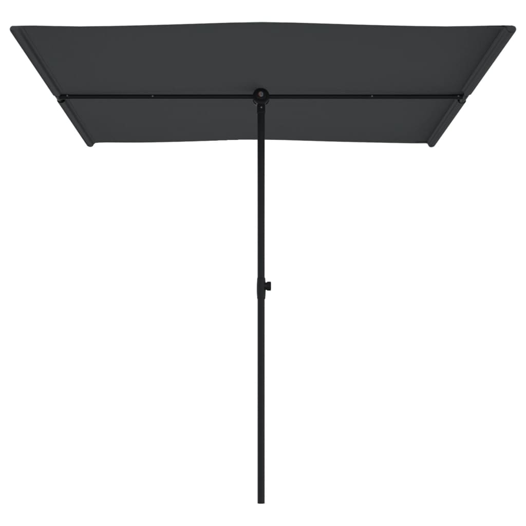 Ombrellone da Esterni con Palo in Alluminio 2x1,5 m Nero