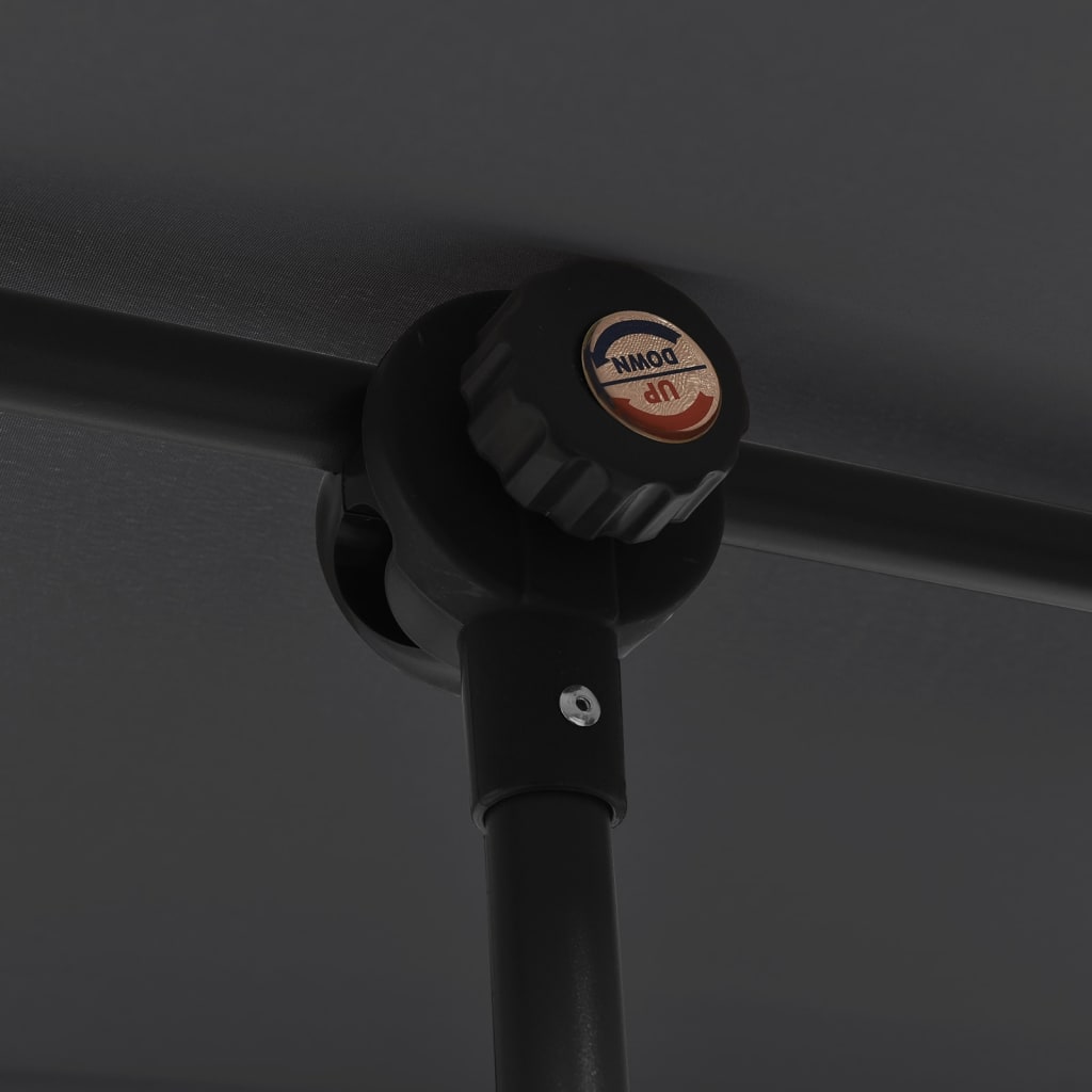 Ombrellone da Esterni con Palo in Alluminio 2x1,5 m Nero