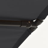Ombrellone da Esterni con Palo in Alluminio 2x1,5 m Nero