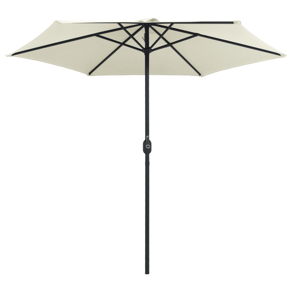 Ombrellone da Esterni Palo in Alluminio 270x246cm Bianco Sabbia
