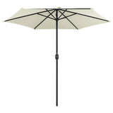 Ombrellone da Esterni Palo in Alluminio 270x246cm Bianco Sabbia