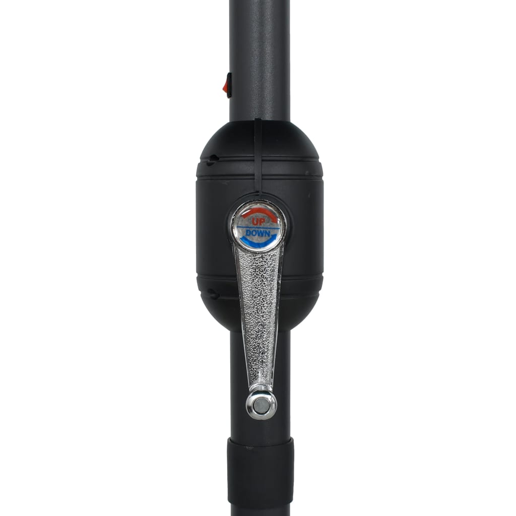 Ombrellone con Luci a LED e Palo Alluminio 270 cm Grigio Talpa