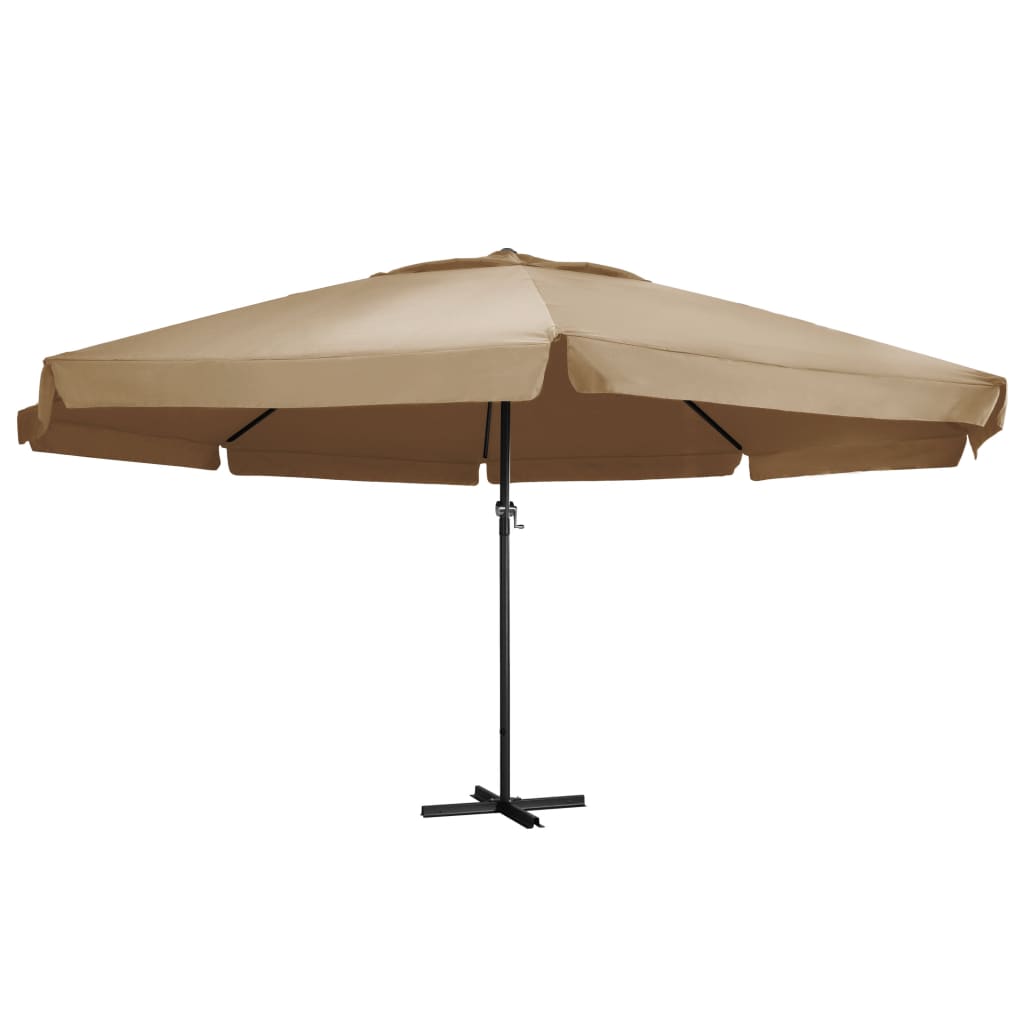 Ombrellone da Esterni con Palo in Alluminio 600 cm Grigio Talpa