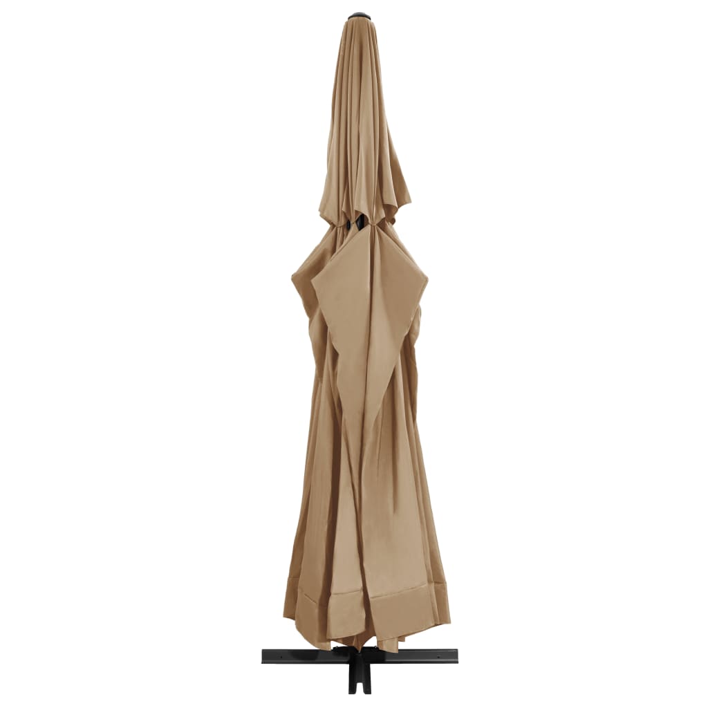Ombrellone da Esterni con Palo in Alluminio 600 cm Grigio Talpa