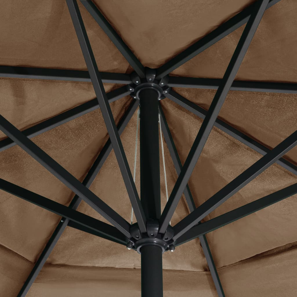 Ombrellone da Esterni con Palo in Alluminio 600 cm Grigio Talpa