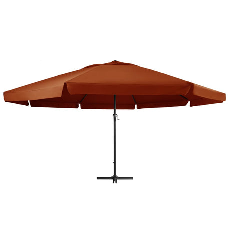 Ombrellone da Esterni con Palo in Alluminio 600 cm Terracotta