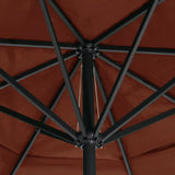 Ombrellone da Esterni con Palo in Alluminio 600 cm Terracotta