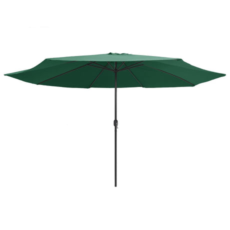Ombrellone da Esterni con Palo in Metallo 390 cm Verde