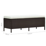 Set Divani da Giardino 3 pz con Cuscini in Polyrattan Marrone