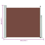 Tenda Laterale Retrattile per Patio 100x300 cm Marrone