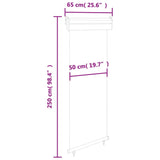Tendalino Laterale per Balcone 65x250 cm Nero