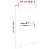 Tendalino Laterale per Balcone 105x250 cm Nero