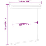 Tenda Laterale per Terrazzo 140x250 cm Blu