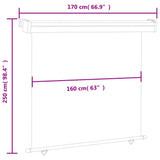 Tenda Laterale per Terrazzo 170x250 cm Rossa