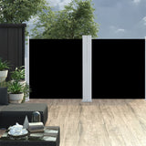 Tenda da Sole Laterale Retrattile Nera 100x600 cm