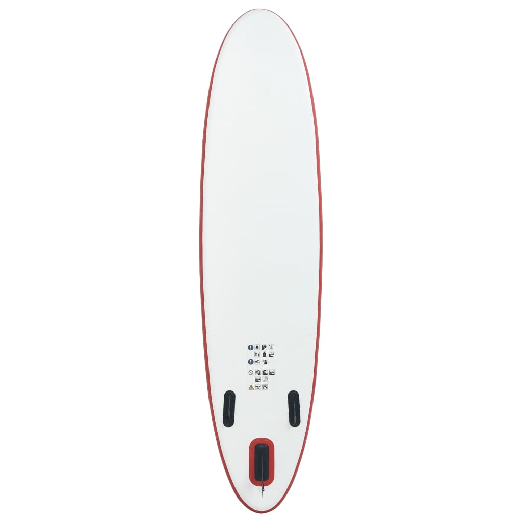 Set Tavola da SUP e Surf Gonfiabile Rosso e Bianco