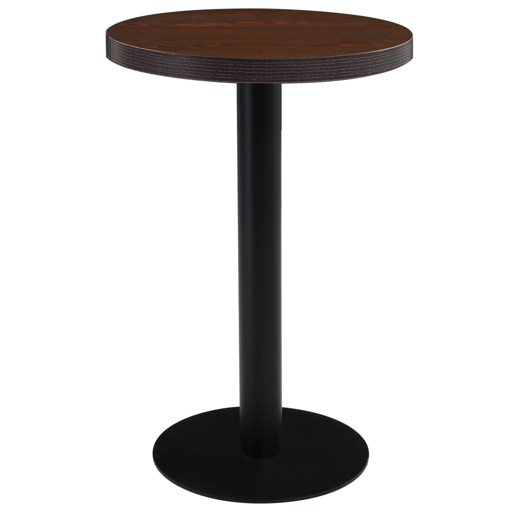 Tavolo da Bistrot Marrone Scuro 50 cm in MDF