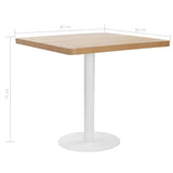 Tavolo da Bistrot Marrone Chiaro 80x80 cm in MDF